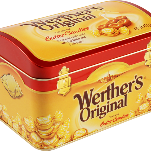 Premium rectangular hinged-lid tin