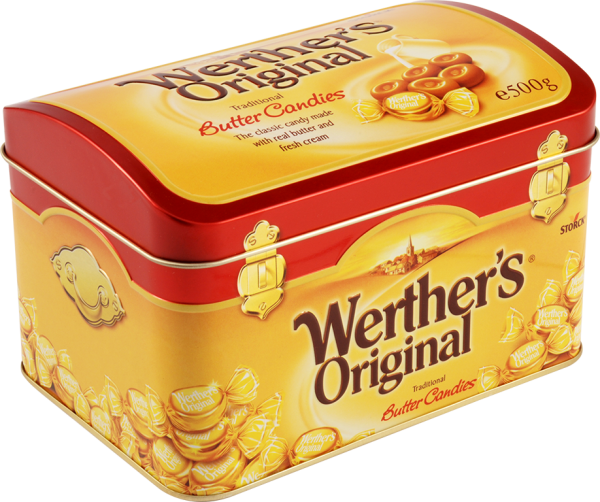 Premium rectangular hinged-lid tin