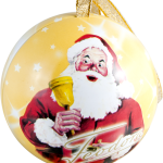 Vintage-style Santa ornament tin