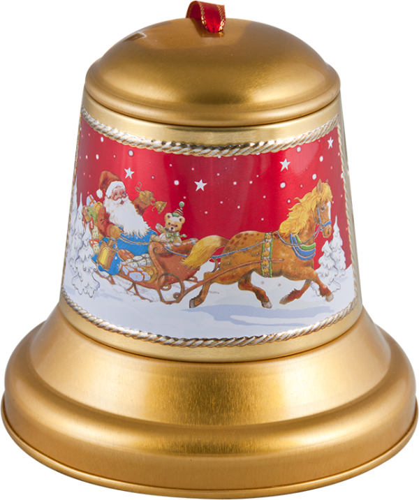 Festive bell-shaped tin